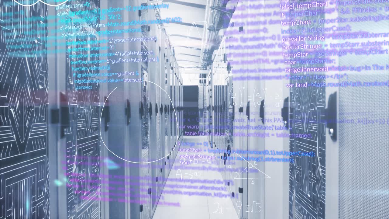 Animation of data processing over computer servers