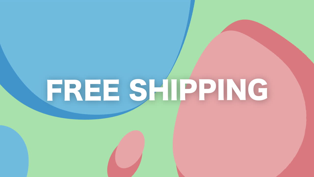 Catch attention with a vibrant graphic motion promotion showcasing free shipping deals