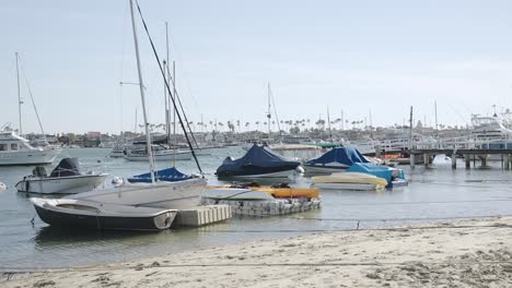 boats parked by the shore