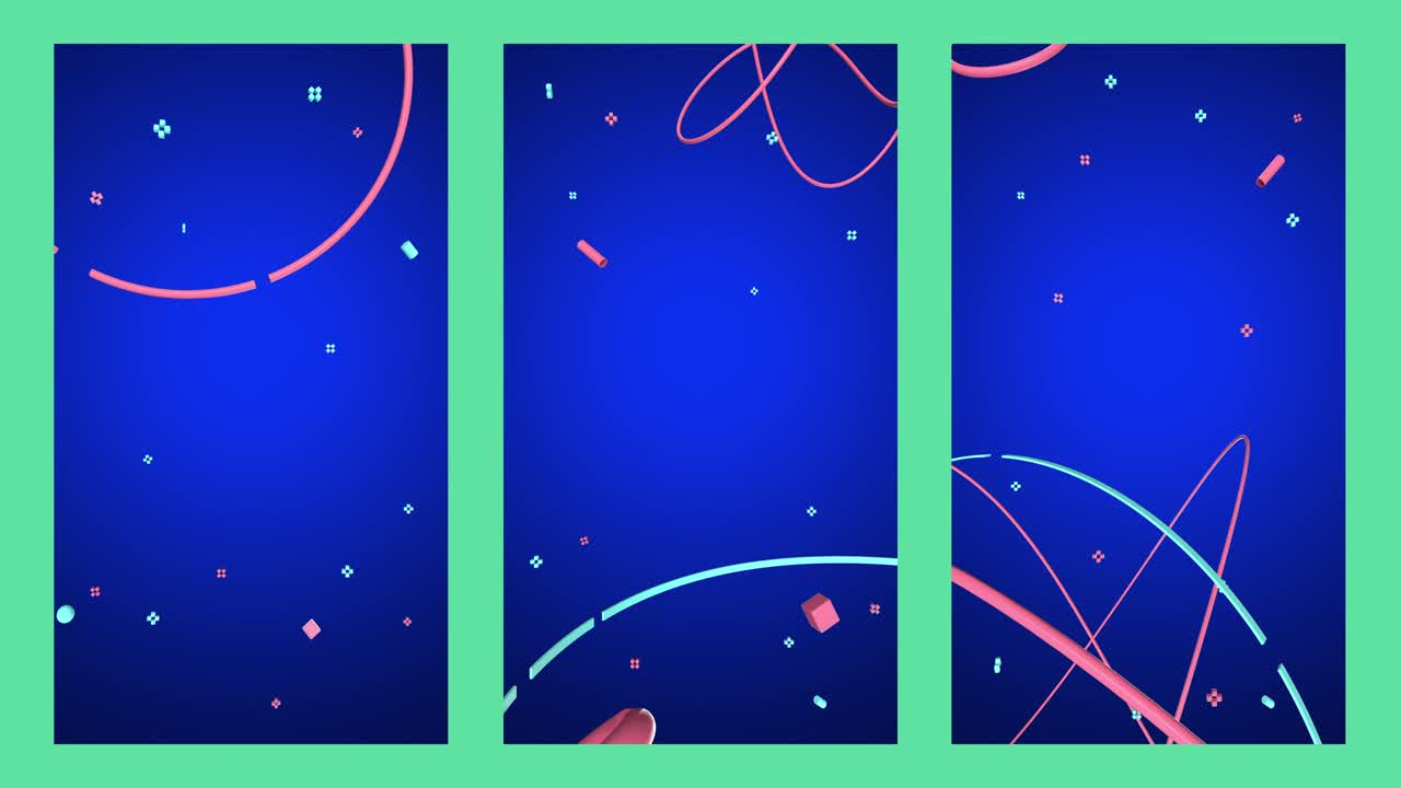 소셜 미디어 스토리 스크린 세트