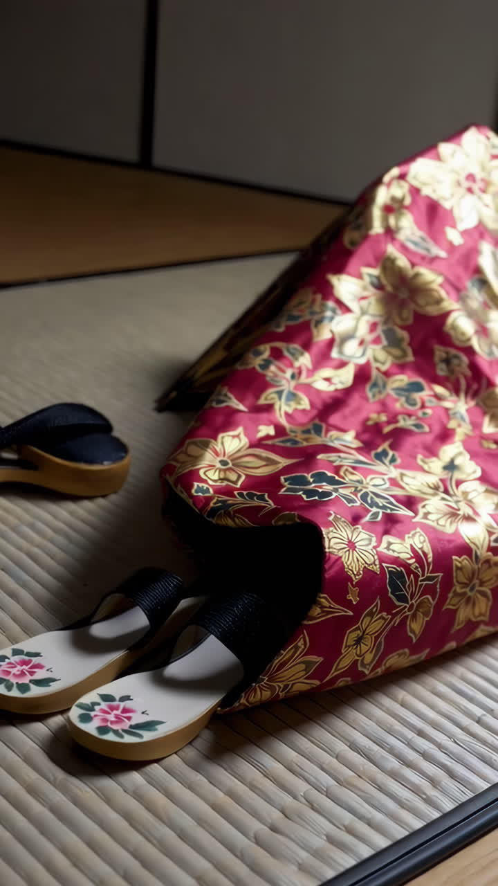 Red Floral Batik Fabric