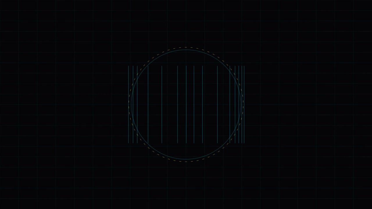 Abstract Digital Motion Graphics with Geometric Shapes and Lines