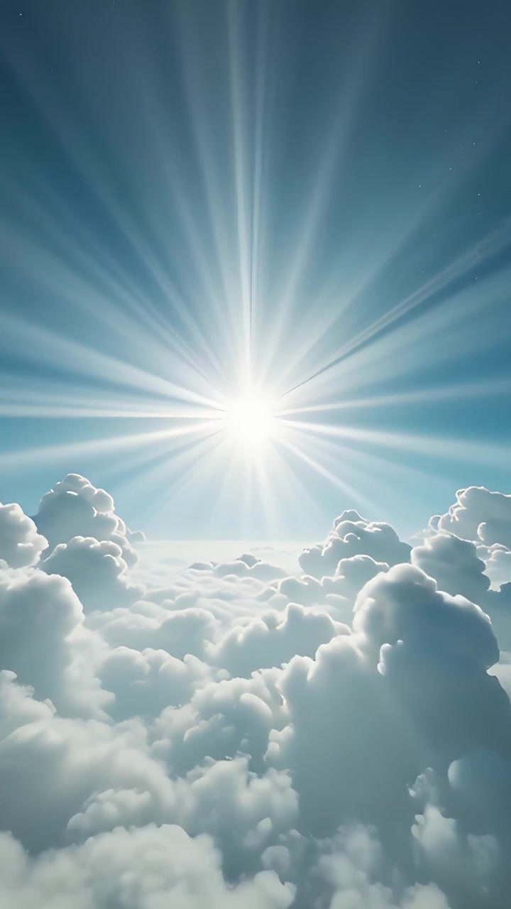 Sfondo per Adorazione 4K: Croce Cristiana e Luce Celeste
