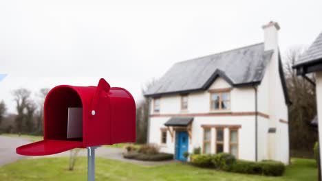 mailbox in front of a house