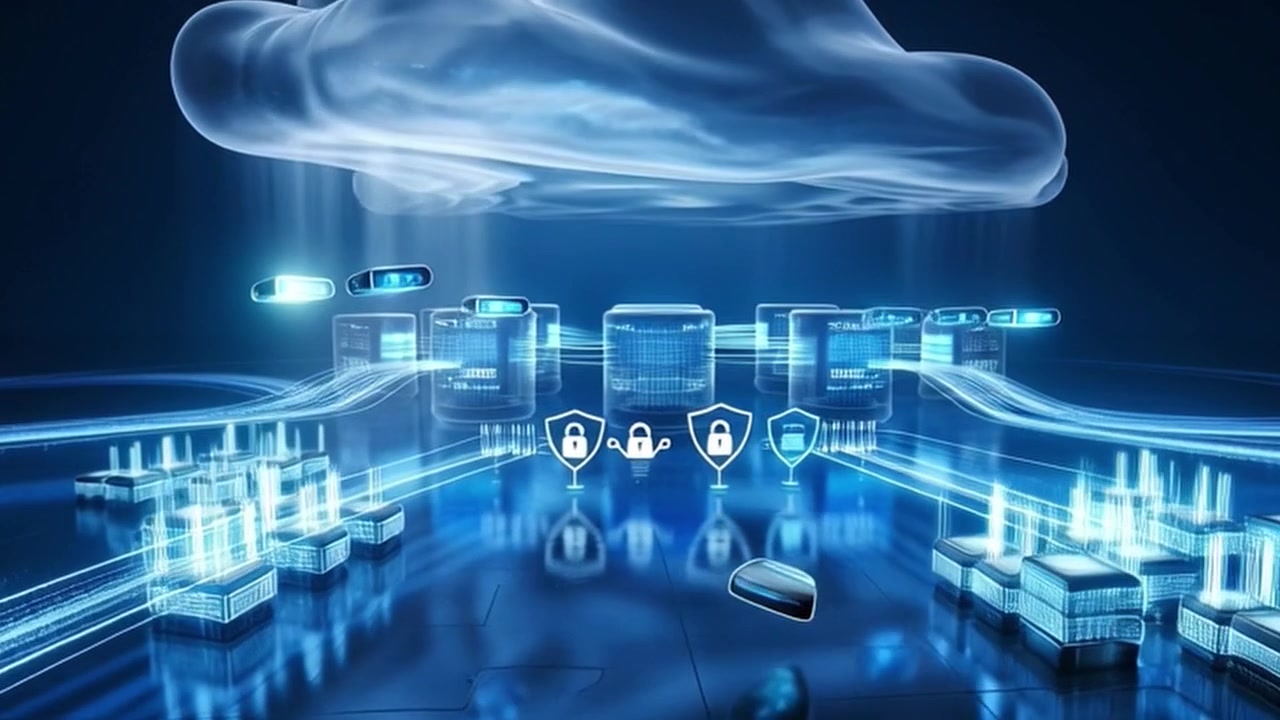 Digital Cloud Computing and Data Security Network Visualization