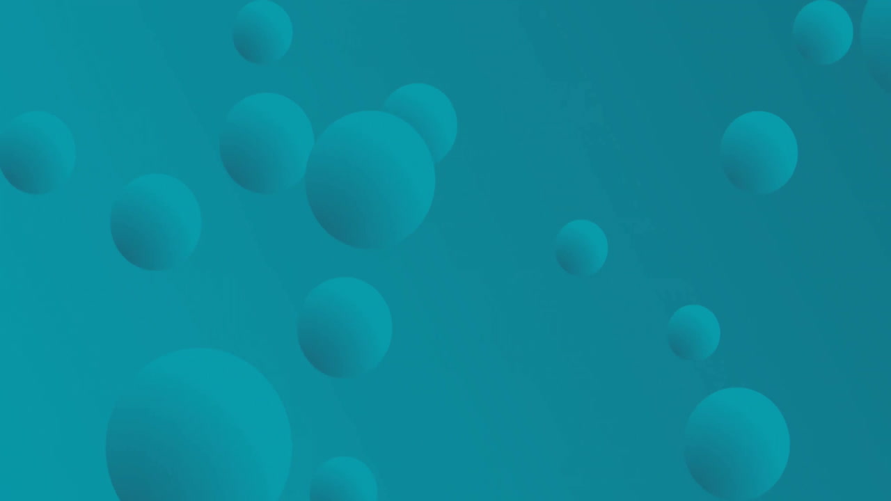 Animation of blue spheres moving over blue background