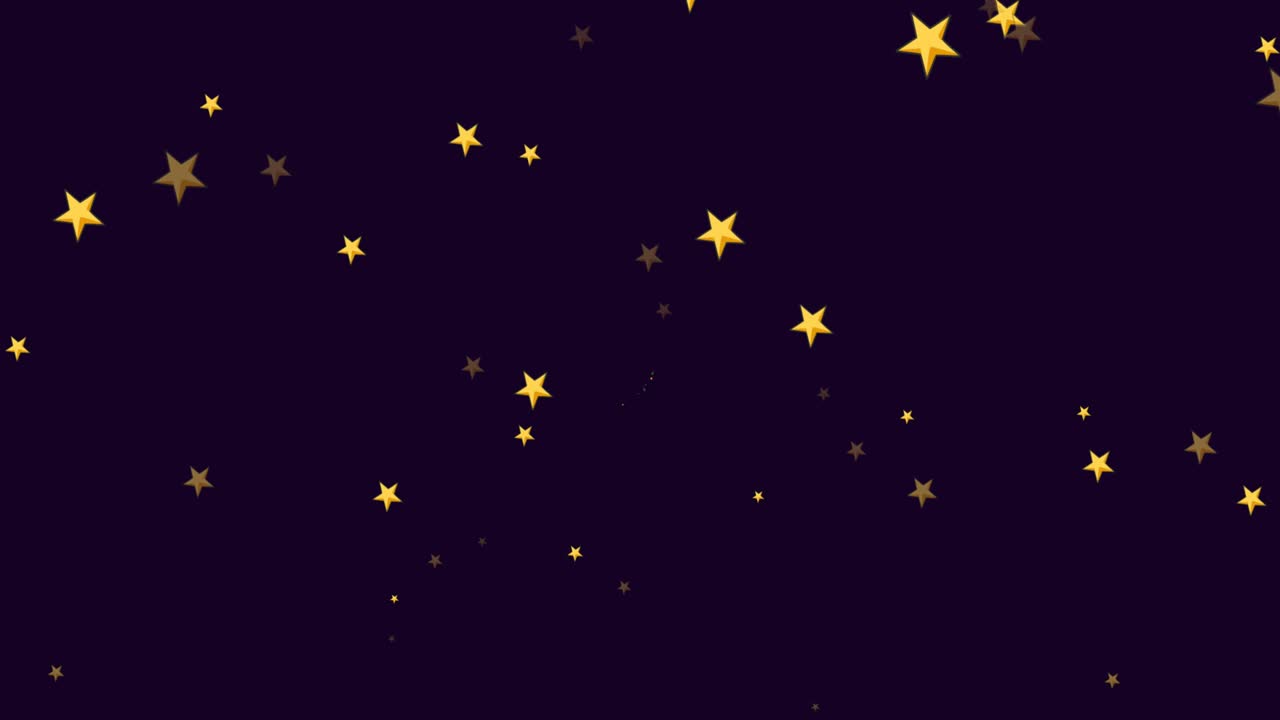 Animación de estrellas y muérdago sobre el texto "noel" en un fondo negro.
