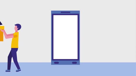 animación de compras en línea