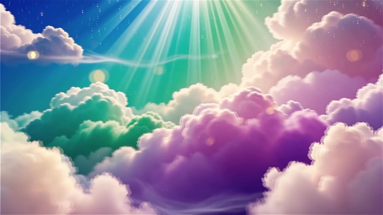 Christian Heavenly Light Worship Background