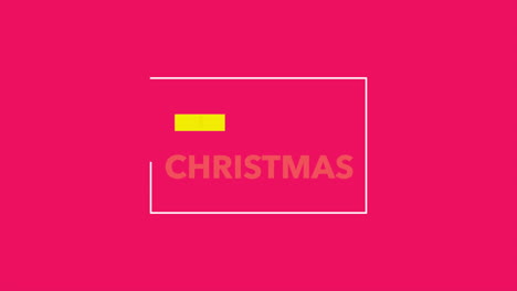 Moderner-Text-Der-Frohen-Weihnachten-Im-Rahmen-Auf-Rotem-Farbverlauf