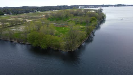 shoreline of the former sappi paper mill