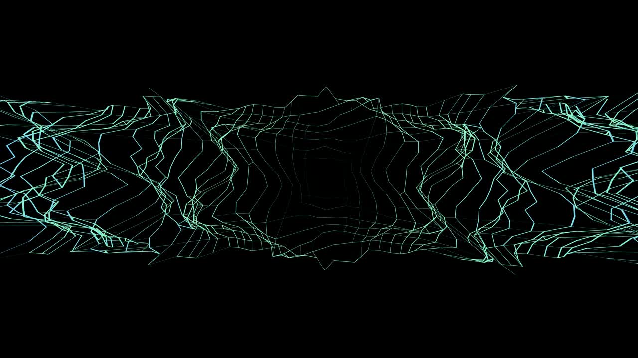 marco de alambre geométrico en movimiento.