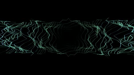 Moving geometric wire frame.