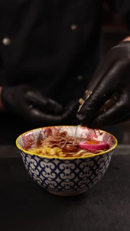 chef preparing ramen