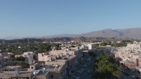 Panorama-of-Nizwa-from-the-fort,-Oman