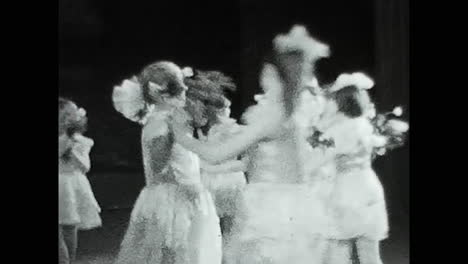 children dancing in black and white. circa ussr 1970: children dancing in black and white