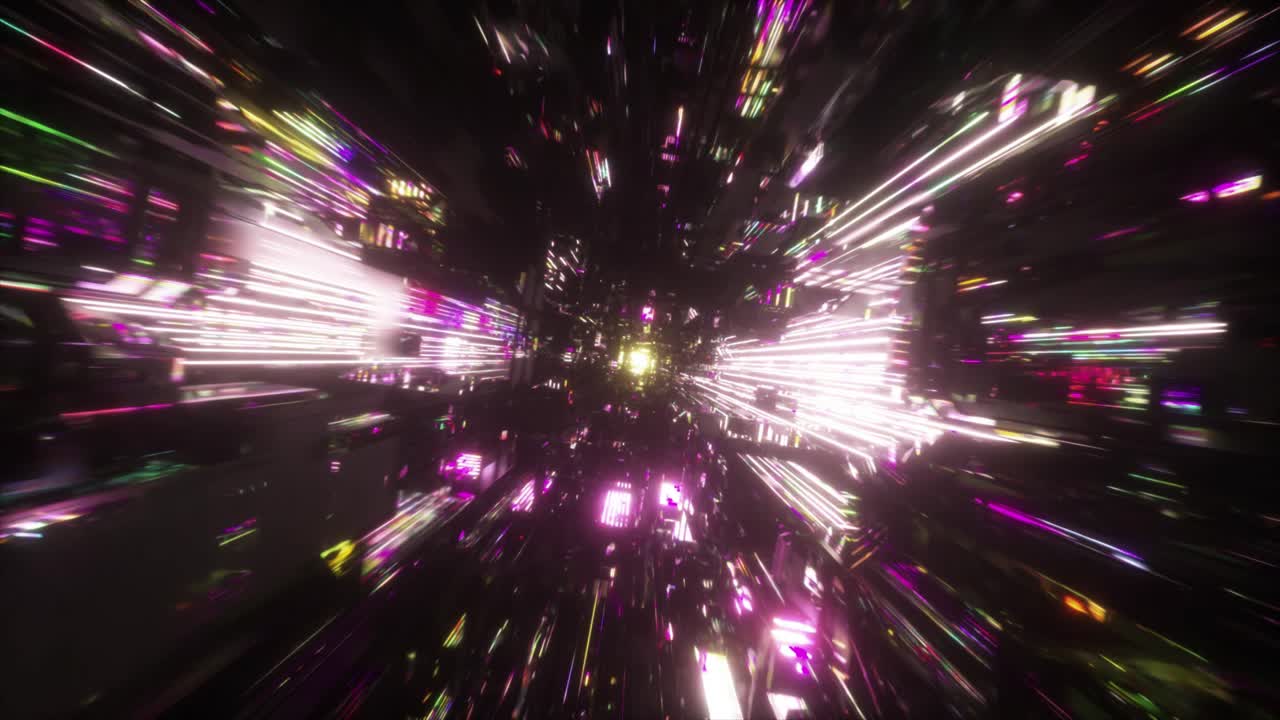 túnel de neón abstracto