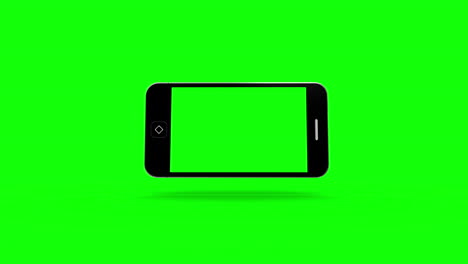 smartphone moving on green screen