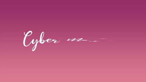 modern cyber monday text on pink gradient