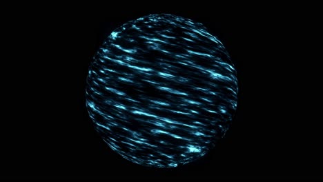 glowing blue sphere abstract 3d render