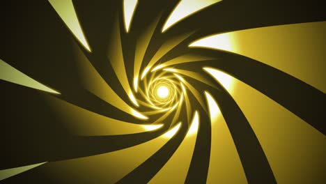 yellow abstract hypnotic spiral rays stripes looped background