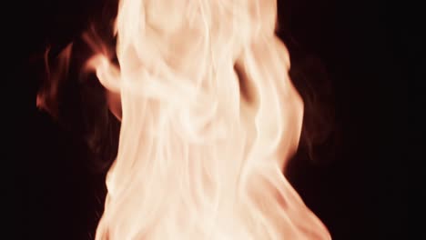 Video-of-yellow-fire-flames-and-copy-space-on-black-background