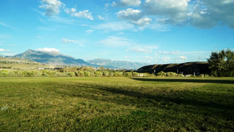 Wunderschöner-Zeitraffer-In-Der-Nähe-Des-Sonnenuntergangs-In-Bluffdale,-Utah