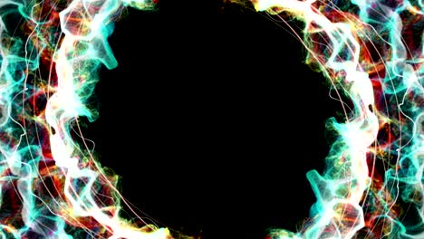 las partículas mágicas anillo fondo abstracto, animación, renderización, bucle