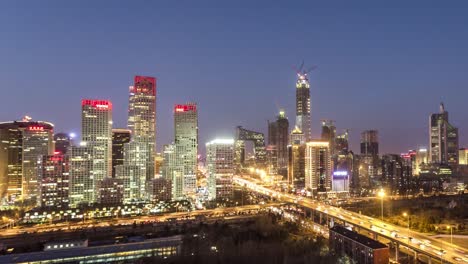 beijing cbd area at night