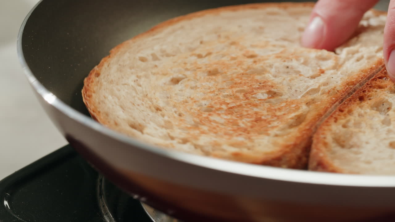 Toasting Bread in a Pan