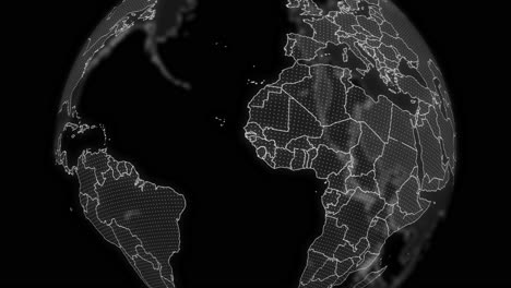 sierra leona país alfa para la edición de datos tecnología de análisis de globo giratorio, video cinematográfico muestra un globo digital giratorio, haciendo zoom en sierra leona país alfa para la edición de plantilla