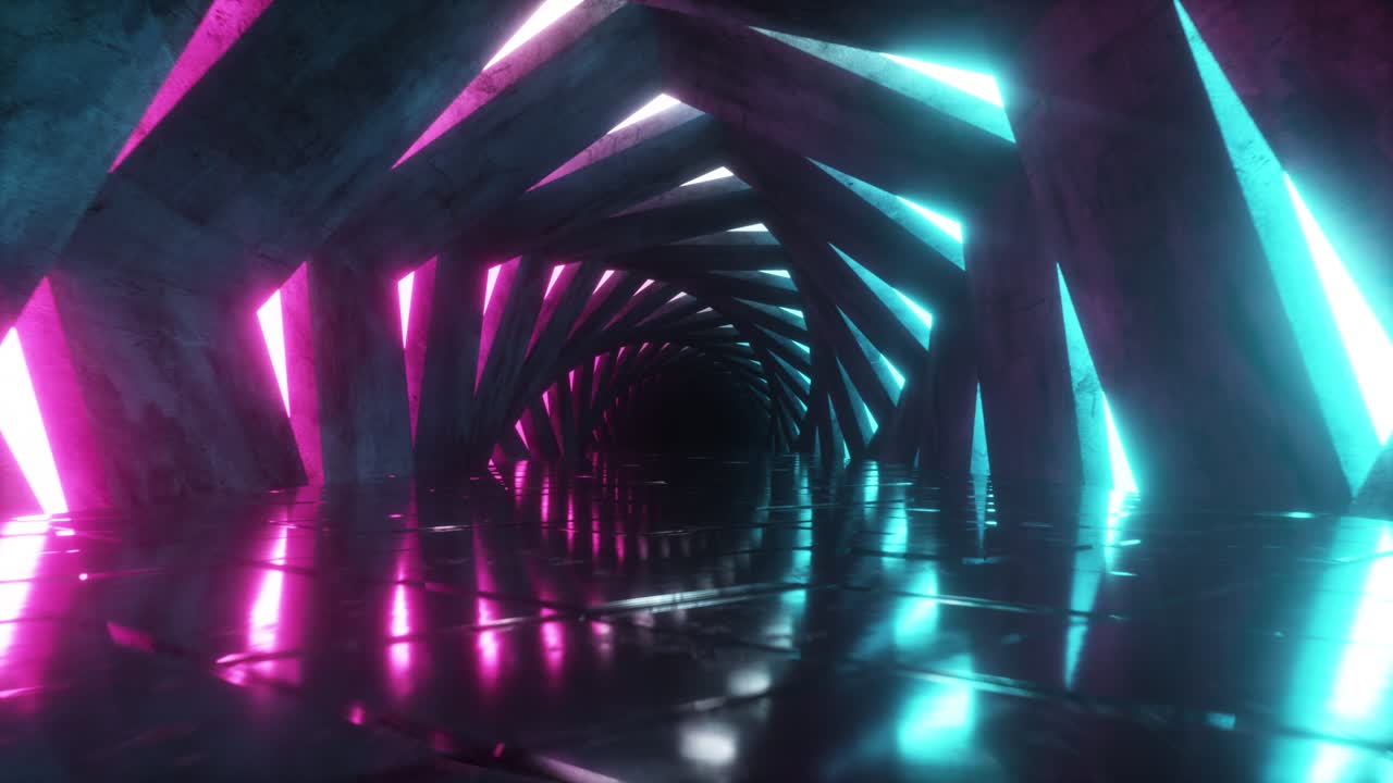 tunel spiralny neonowy
