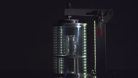 lab beaker in vacuum chamber cu