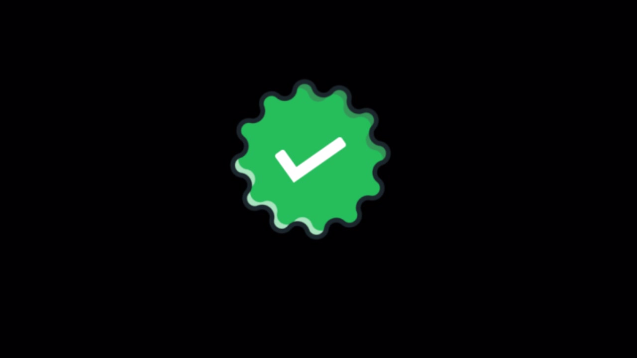 Animated Green Verified Checkmark Badge Appears