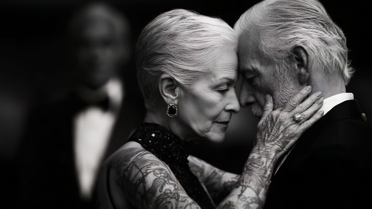A Timeless Embrace: Capturing the Deep Connection Between Two Souls, Celebrating Love and Intimacy in a Stunning Black and White Portrait of Grace and Emotion