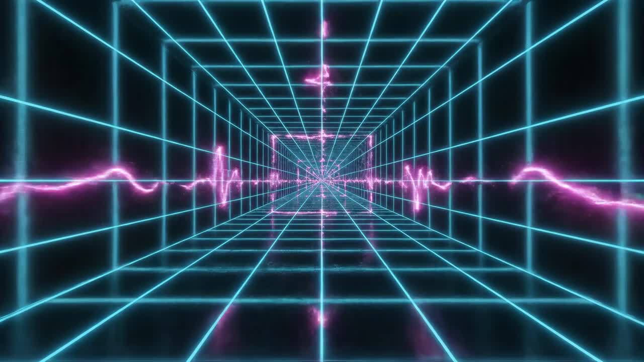 네온 그리드 터널