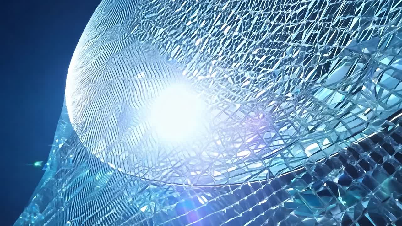 빛으로 깨진 유리 구