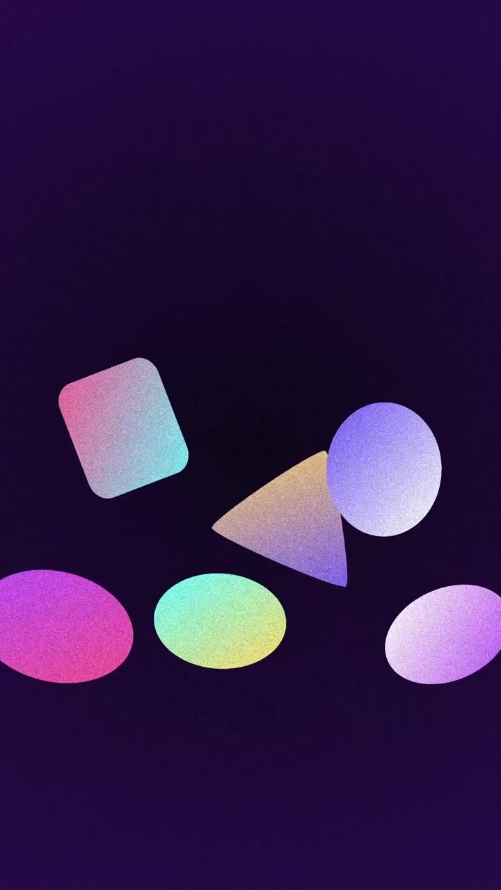 Abstract Motion Graphics with Floating Gradient Geometric Shapes