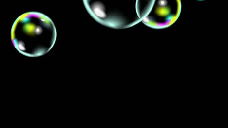 4k animation with soap bubbles