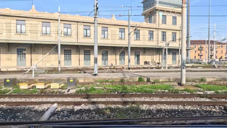 train journey through milan's railway station