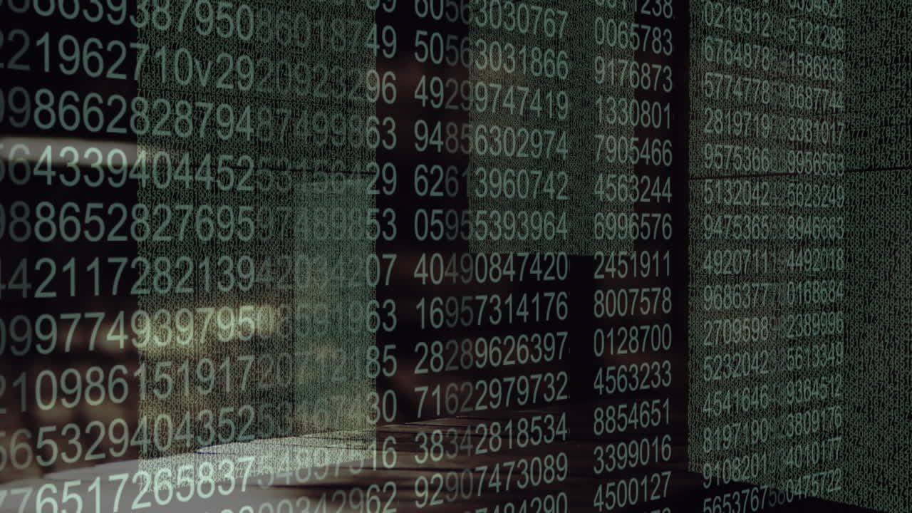 códigos binarios en movimiento