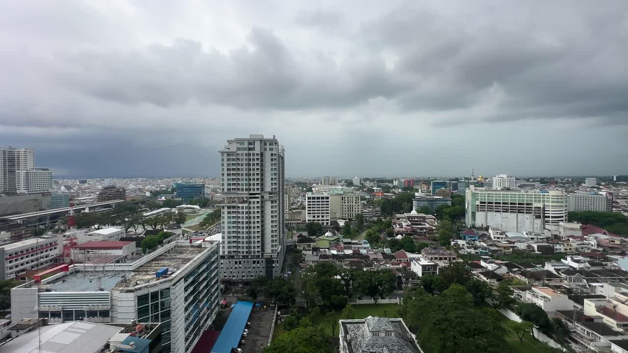Medan capital city of sumatra province indonesia skyline central centre skyscrapers buildings skyline