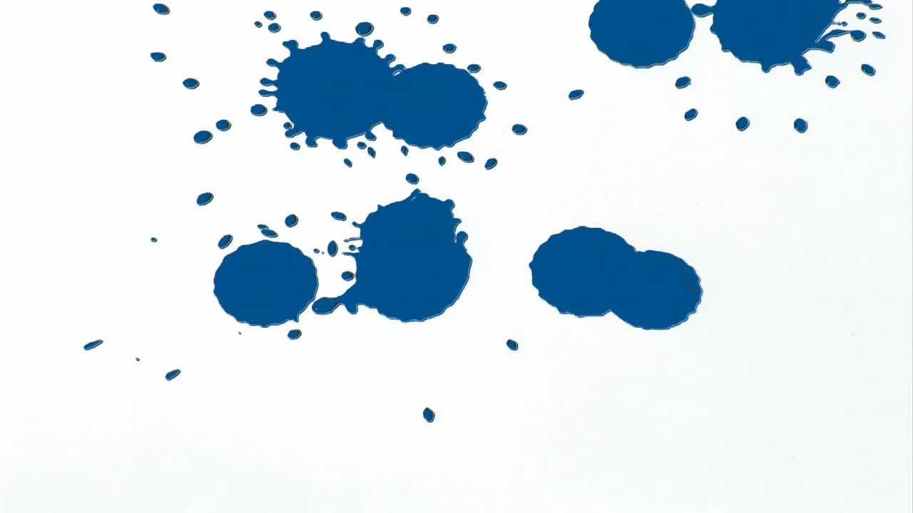 Premium stock video - Blue ink splatter
