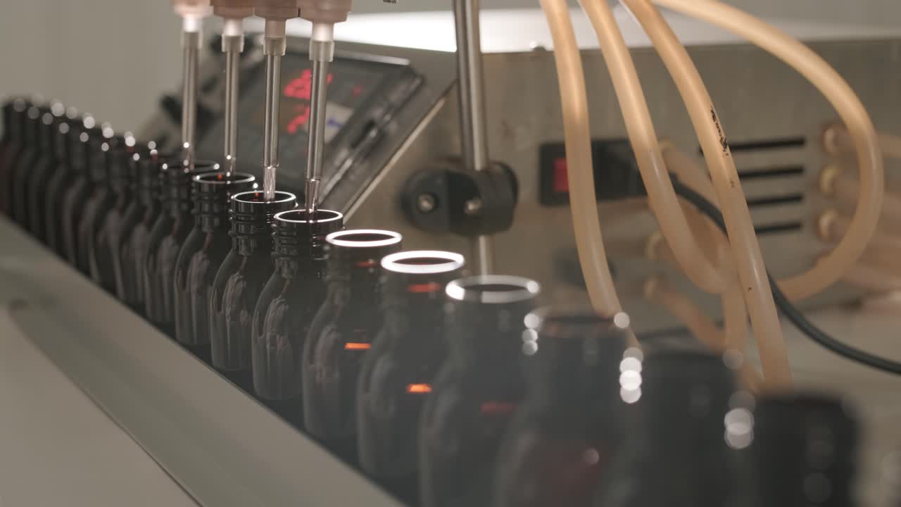 Automated Bottling Process of Amber Bottles