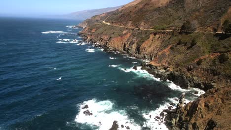 aerial drone captures cinematic shots of big sur's coastline and seascape