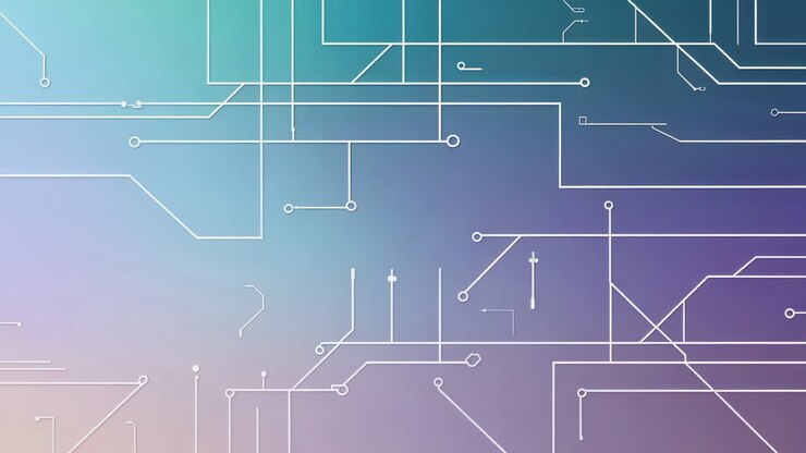 Abstract Digital Circuit Board Network Background