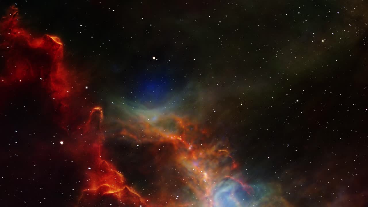 view of Space and glowing nebula background