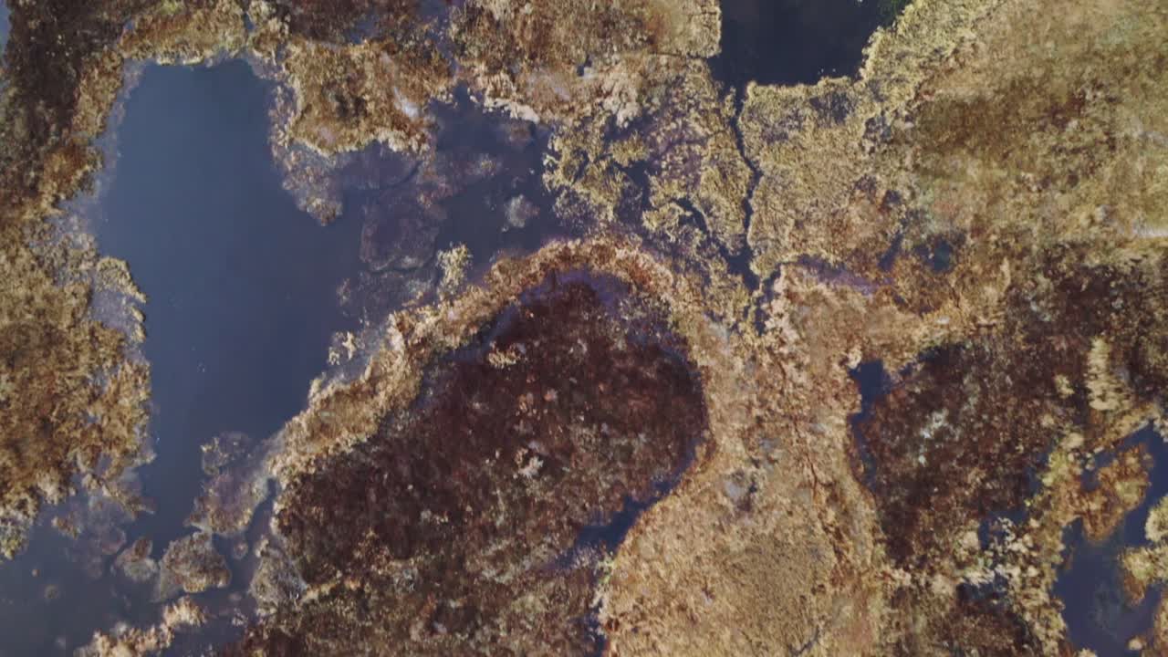 imágenes aéreas de drones del afluente en alaska