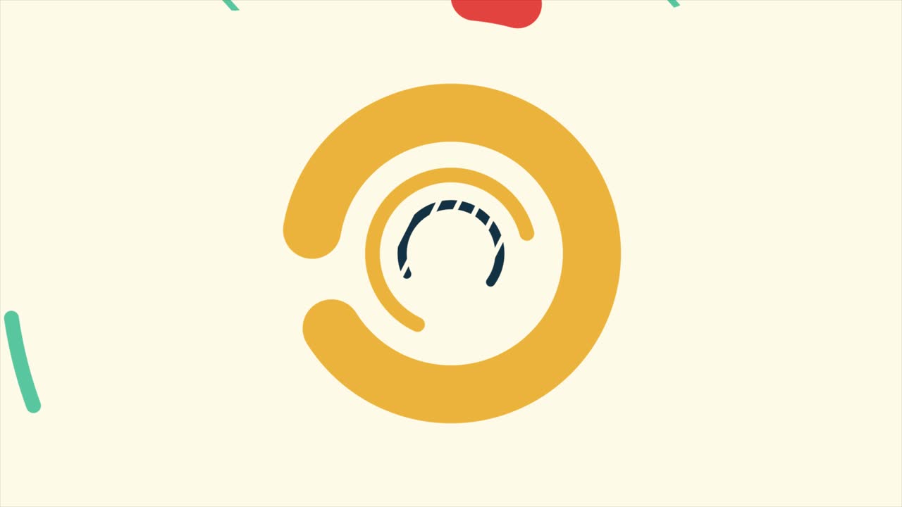 Looping Animation of Abstract Colorful Shapes and Lines