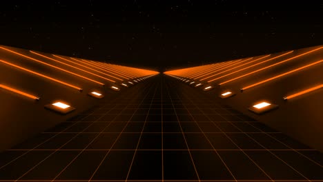 technological looped abstract background hallway tunnel